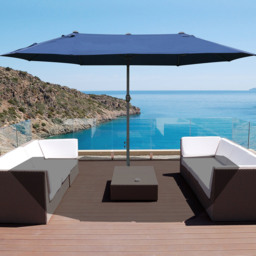 Outsunny 4.6m Garden Parasol Blue - Size: 240 x 270 x 460cm - Wilko - thumbnail 3