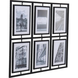 Alston Multi Aperture Metal Photo Frame - Black/48cm - Wilko - thumbnail 3