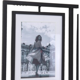 Alston Multi Aperture Metal Photo Frame - Black/48cm - Wilko - thumbnail 4