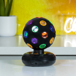 Global Gizmos Black LED Disco Ball 5 inch - Size: 18.5 x 13 x 14.5cm - Multi - Wilko - thumbnail 5