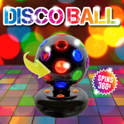 Global Gizmos Black LED Disco Ball 5 inch - Size: 18.5 x 13 x 14.5cm - Multi - Wilko - thumbnail 7