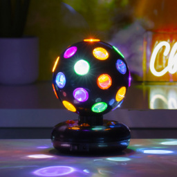 Global Gizmos Black LED Disco Ball 5 inch - Size: 18.5 x 13 x 14.5cm - Multi - Wilko - thumbnail 3