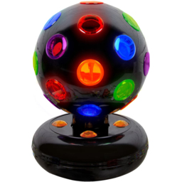 Global Gizmos Black LED Disco Ball 5 inch - Size: 18.5 x 13 x 14.5cm - Multi - Wilko