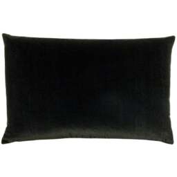 furn. Contra Black Velvet Cushion - Size: 60 x 40cm - Wilko - thumbnail 1
