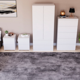 VIDA DESIGNS Denver White 4 Piece Bedroom Furniture Set - Wilko - thumbnail 6