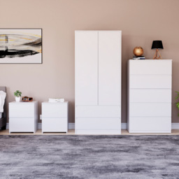 VIDA DESIGNS Denver White 4 Piece Bedroom Furniture Set - Wilko - thumbnail 3