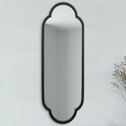 MirrorOutlet The Duplici Black Metal Double Arched Oval Wall Mirror 102 x 36cm - Size: 102 x 35.5cm - Wilko - thumbnail 3