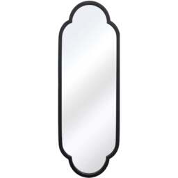 MirrorOutlet The Duplici Black Metal Double Arched Oval Wall Mirror 102 x 36cm - Size: 102 x 35.5cm - Wilko - thumbnail 1