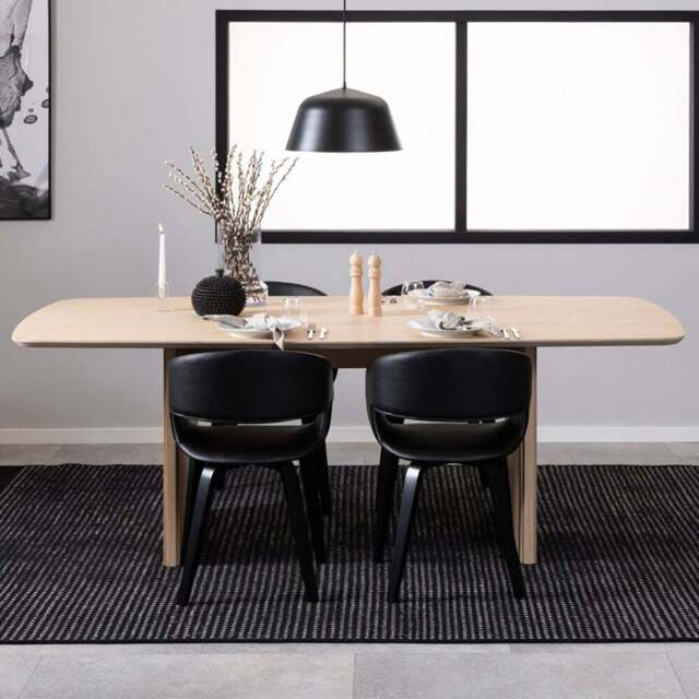 Florence Christo 6 Seater Dining Table Oak - White - Furniture To Go - Wilko - image 1