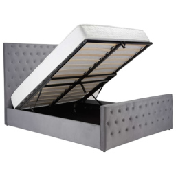 Marquis King Size Grey Velvet Ottoman Bed - Birlea - Wilko - thumbnail 4