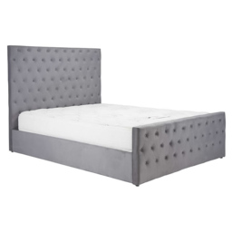 Marquis King Size Grey Velvet Ottoman Bed - Birlea - Wilko - thumbnail 3