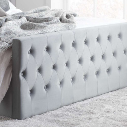 Marquis King Size Grey Velvet Ottoman Bed - Birlea - Wilko - thumbnail 7