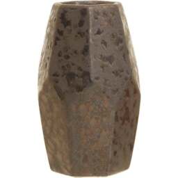 Premier Housewares Salvo Ceramic Vase Small - Size: 14 x 14 x 23cm - Brown - Wilko - thumbnail 1