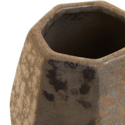 Premier Housewares Salvo Ceramic Vase Small - Size: 14 x 14 x 23cm - Brown - Wilko - thumbnail 7