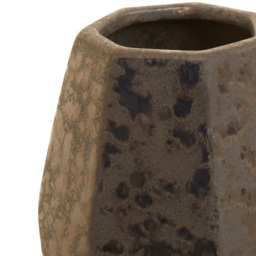 Premier Housewares Salvo Ceramic Vase Small - Size: 14 x 14 x 23cm - Brown - Wilko - thumbnail 5