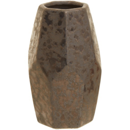 Premier Housewares Salvo Ceramic Vase Small - Size: 14 x 14 x 23cm - Brown - Wilko - thumbnail 4
