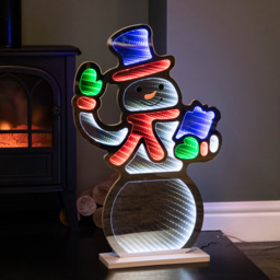 Samuel Alexander Multi Coloured LED Infinity Standing Snowman Christmas Decoration 60cm - Size: 60 x 38 x 38cm - Wilko - thumbnail 6