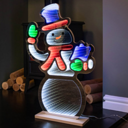 Samuel Alexander Multi Coloured LED Infinity Standing Snowman Christmas Decoration 60cm - Size: 60 x 38 x 38cm - Wilko - thumbnail 7