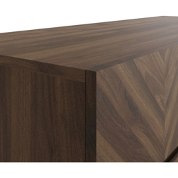 GFW Catania 3 Door 3 Drawer Royal Walnut Large Sideboard - Size: 39 x 118 x 76cm - Brown - Wilko - thumbnail 7