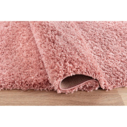 Desire Rugs Oxford Baby Pink Plain Shaggy Rug 160 x 230cm - Babypink - Wilko - thumbnail 4