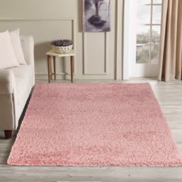 Desire Rugs Oxford Baby Pink Plain Shaggy Rug 160 x 230cm - Babypink - Wilko - thumbnail 3