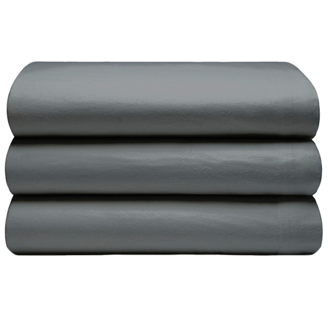 Serene King Size Charcoal Brushed Cotton Flat Bed Sheet - Grey - Wilko - image 1