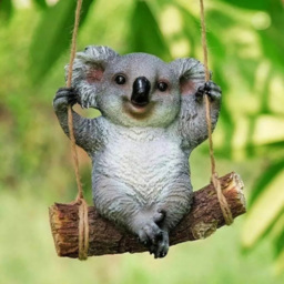 Garden Mile Koala Hanging Garden Tree Ornament - Size: 112 x 21 x 21cm - Grey - Wilko - thumbnail 3