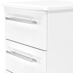 Crowndale Sherwood 5 Drawer Porcelain Matt Chest of Drawers - White - Wilko - thumbnail 6