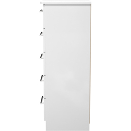 Crowndale Sherwood 5 Drawer Porcelain Matt Chest of Drawers - White - Wilko - thumbnail 4