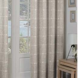 Divante Salcombe Natural Linen Check Curtains 228 x 168cm - Size: W 228 x D 168cm - Wilko - thumbnail 6