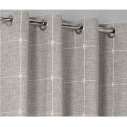 Divante Salcombe Natural Linen Check Curtains 228 x 168cm - Size: W 228 x D 168cm - Wilko - thumbnail 4