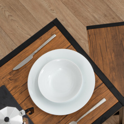 Harbour Housewares 2 Seater Compact Dining Set Brown and Black - Wilko - thumbnail 5
