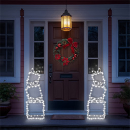Xmas Haus LED Warm White Gift Box 3 Pack - Size: 73 x 26 x 11cm - Black - Wilko