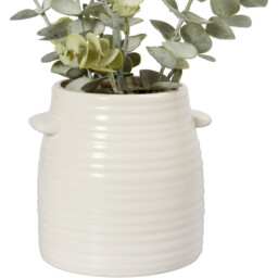 Eucalyptus Artificial Plant in White Ceramic Pot - Wilko - thumbnail 4