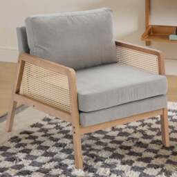 Living and Home Grey Rattan Armchair - Size: Single - Wilko