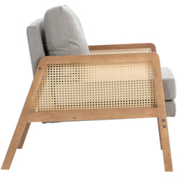 Living and Home Grey Rattan Armchair - Size: Single - Wilko - thumbnail 4