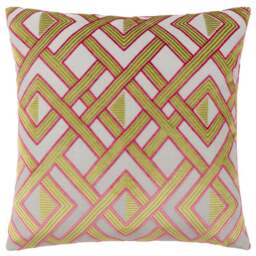 Paoletti Henley Multicolour Velvet Jacquard Cushion - Size: 50 x 50 cm - Wilko