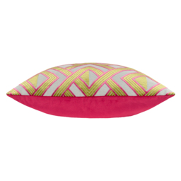Paoletti Henley Multicolour Velvet Jacquard Cushion - Size: 50 x 50 cm - Wilko - thumbnail 4