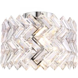Eleanor Flush Ceiling Fitting Silver - Wilko - thumbnail 1
