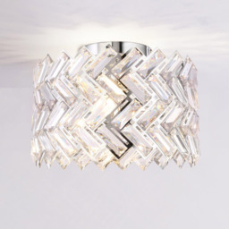 Eleanor Flush Ceiling Fitting Silver - Wilko - thumbnail 5