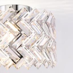 Eleanor Flush Ceiling Fitting Silver - Wilko - thumbnail 6