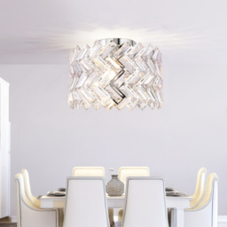 Eleanor Flush Ceiling Fitting Silver - Wilko - thumbnail 7