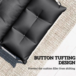 Outsunny Dark Grey Sun Lounger Cushion 2 Pack 190 x 56cm - Wilko - thumbnail 7