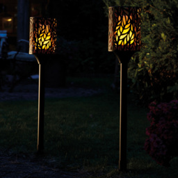 Luxform Battery Operated Cylinder Flame Candle Torch - Size: 15 x 15 x 91cm - Black - Wilko - thumbnail 3