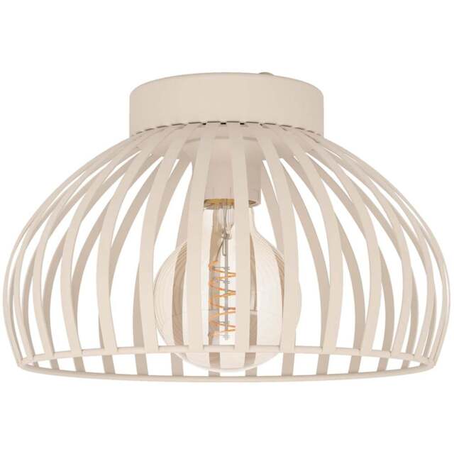 EGLO Mogano 3 Caged Minimalist Ceiling Light - Size: 18 x 28 x 18cm - Cream - Wilko - image 1