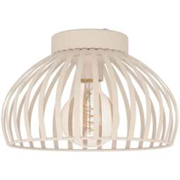 EGLO Mogano 3 Caged Minimalist Ceiling Light - Size: 18 x 28 x 18cm - Cream - Wilko