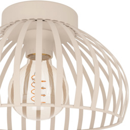 EGLO Mogano 3 Caged Minimalist Ceiling Light - Size: 18 x 28 x 18cm - Cream - Wilko - thumbnail 4