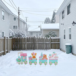 Pink and Blue Train Stake - Jingle Bell Boogie - Wilko - thumbnail 4