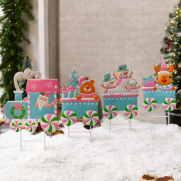Pink and Blue Train Stake - Jingle Bell Boogie - Wilko - thumbnail 3