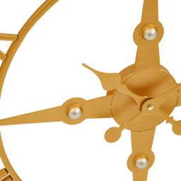 Premier Housewares Vitus Gold and Silver Round Wall Clock 59cm - Size: 59 x 5 x 59cm - Wilko - thumbnail 7